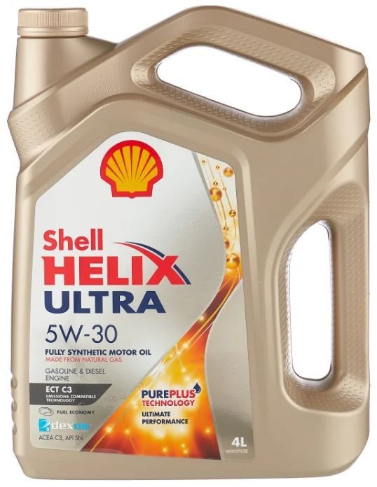 5/30 Масло моторное Shell Helix Ultra ECT C3 4л Dexos2 синтетическое
