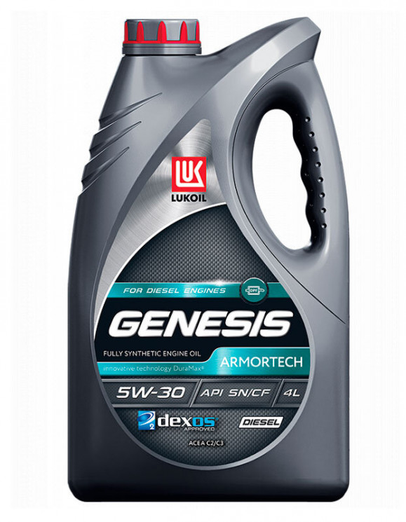 5/30 Моторное масло Лукойл GENESIS ARMORTECH DIESEL Dexos2 5W-30 4л API SN/CF, ACEA C2/C3