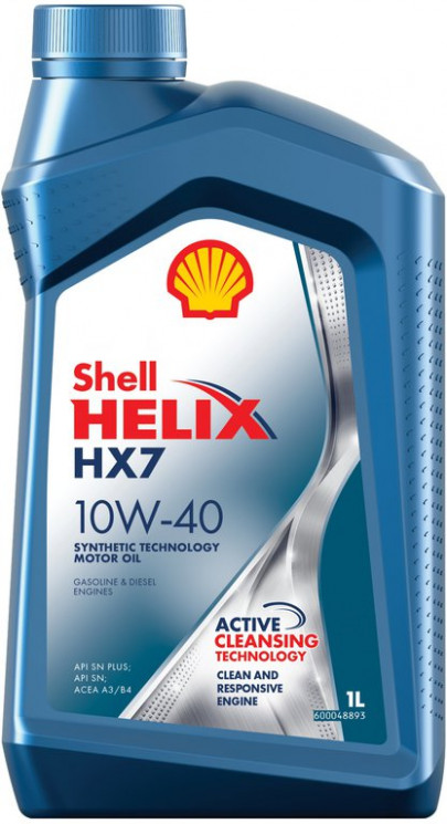 10/40 Масло моторное SHELL Helix HX7 1л п/синт. 10W40