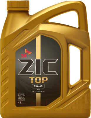 0/40 Моторное масло синтетическое ZIC TOP 4л ACEA A3/B3/B4 API SM/CF VW 502.00/505.00