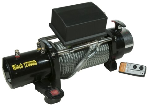 Лебедка 4х4 12000lbs 12v SC12OX стальной трос моносоленоид ролики